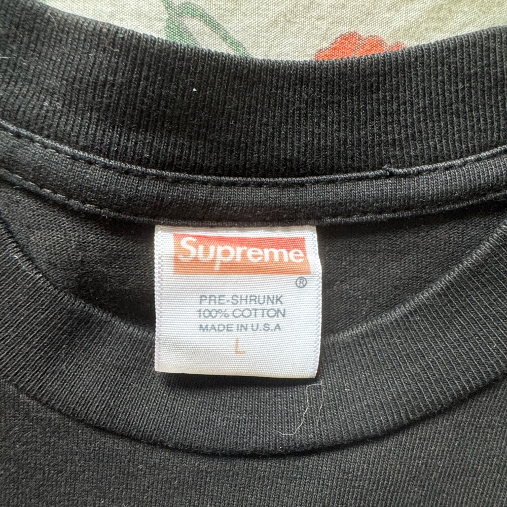 Supreme Black Tee with Ocean Blue Logo - Picture 9 of 13